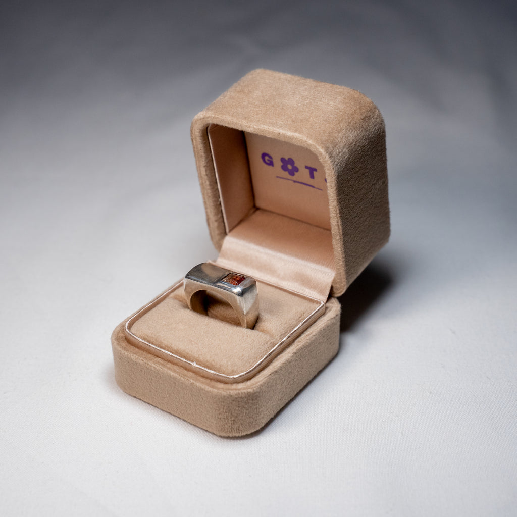 Bi-Colour Tormaline Signet Ring