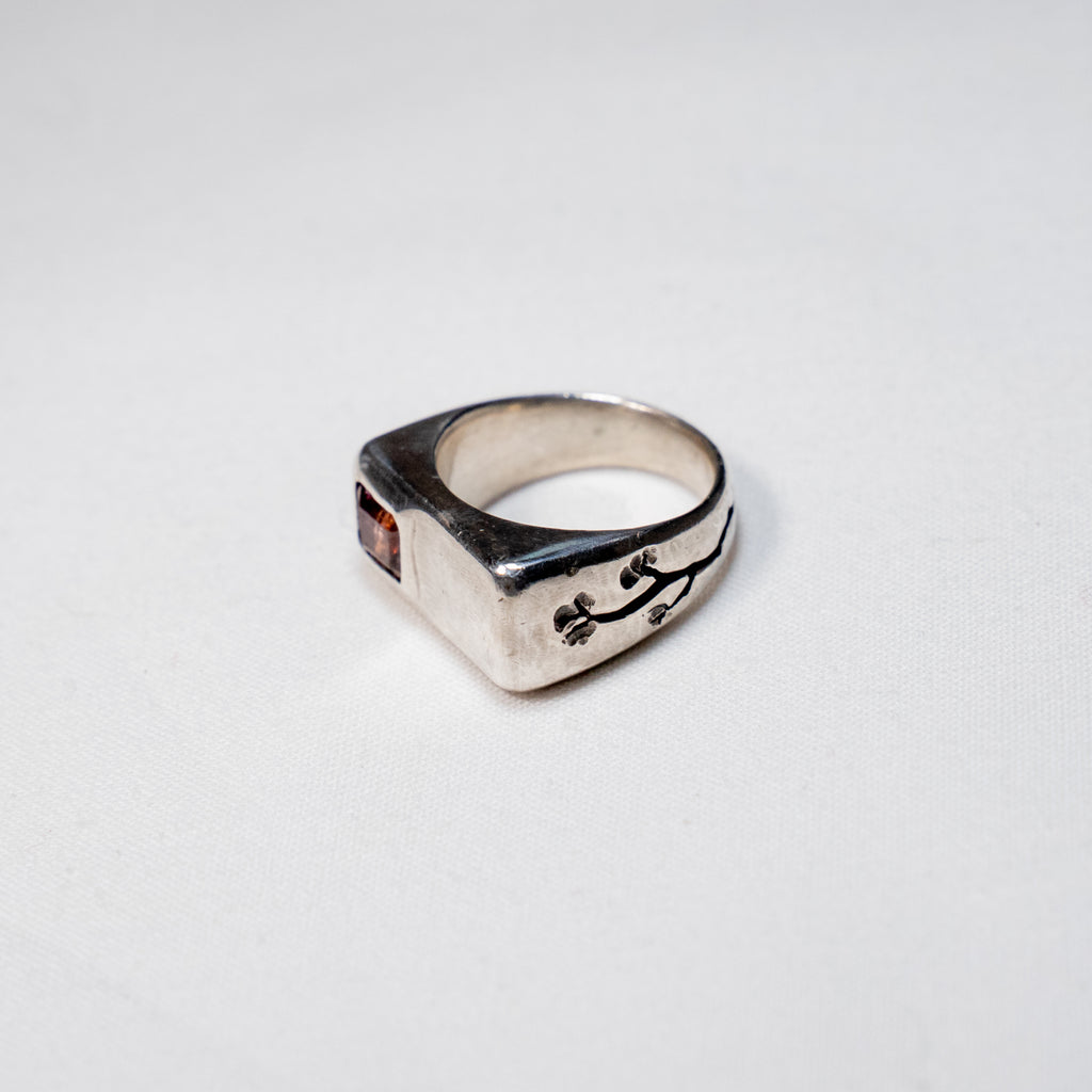 Bi-Colour Tormaline Signet Ring