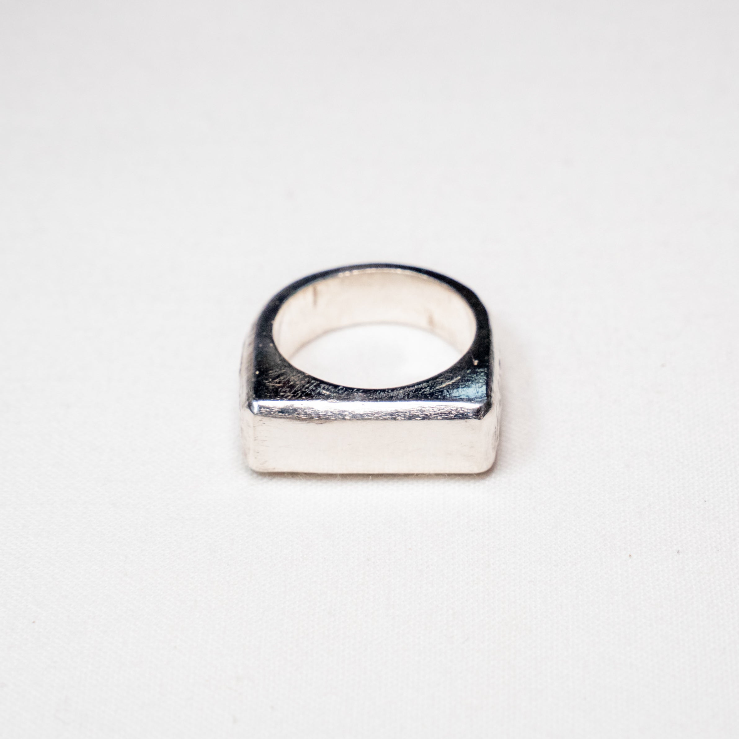 Flat Top Organic Signet Ring