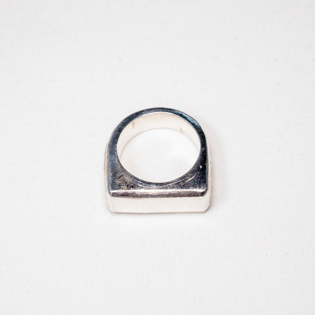 Flat Top Organic Signet Ring