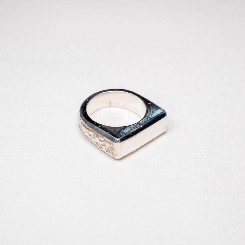 Flat Top Organic Signet Ring