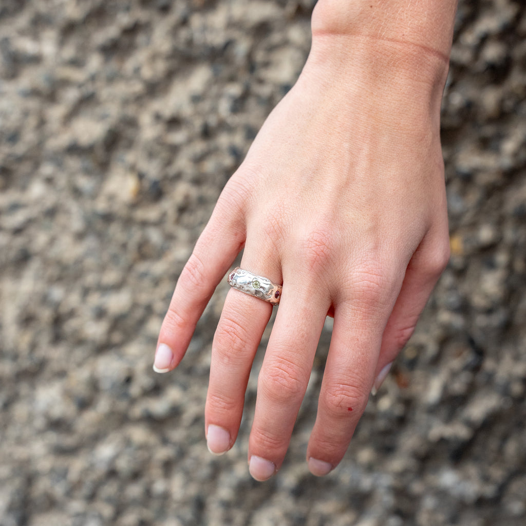 Twin Flame Textured Band