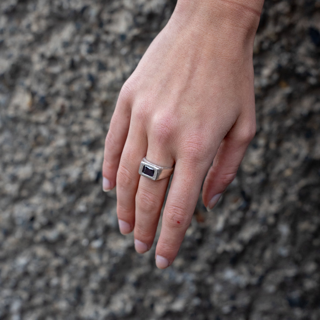 Amethyst Signet Ring